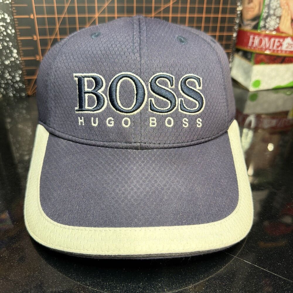 Hugo Boss BOSS Logo Hat One Size Navy / White Golf Hat Golf Visor Golf Style !